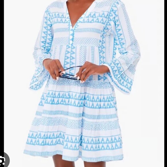 Tuckernuck Pomander Place Salma Dress in Cornflower Blue - Picture 1 of 4